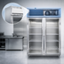Thumbnail image #3 for Continental Refrigerator Designer Line D2FENSAGD Two-Section Wide Reach-in Glass Door Freezer