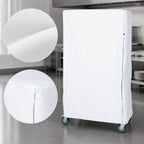 Thumbnail image #3 for Quantum CC187263WNZ White 400 Denier Nylon Wire Cart Cover with Zipper Flap, 18 x 72 x 63 Inch
