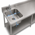 Thumbnail image #3 for Eagle Group 20 x 20 x 14-Inch Single Bowl Sink for 30-Inch Tables with Faucet and Basket Drain