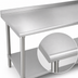 Thumbnail image #3 for Duke Deluxe 316 Series 84-Inch x 24-Inch Stainless Steel Work Table with 1-1/8-Inch Riser and Undershelf