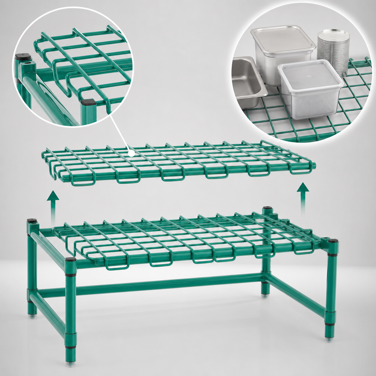 Product image #3 for EagleGard Wire Dunnage Rack with Removable Wire Assembly, 24 x 18 x 14 Inches, 1600 lb Capacity