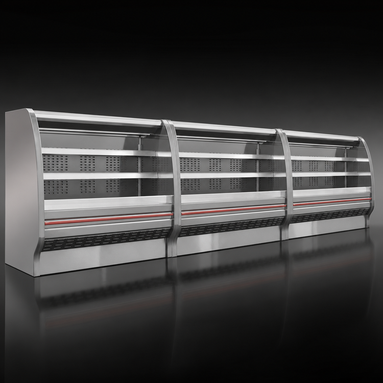 Product image #3 for Howard-McCray 40E Series 39-Inch Dairy Curved End Open Merchandiser, Self-Contained Refrigerated, Stainless Steel