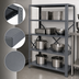 Thumbnail image #3 for Quantum IRONMAN 4-Shelf Open Steel Shelving Unit, 36 x 18 x 39 Inches