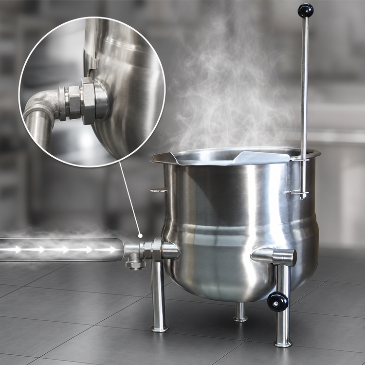 Product image #3 for Crown DC-12 12 Gallon Direct Steam Counter Tilting Kettle