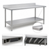 Thumbnail image #3 for Eagle Group Budget Series 108-Inch x 24-Inch Stainless Steel Work Table with 4-1/2-Inch Backsplash and Adjustable Undershelf