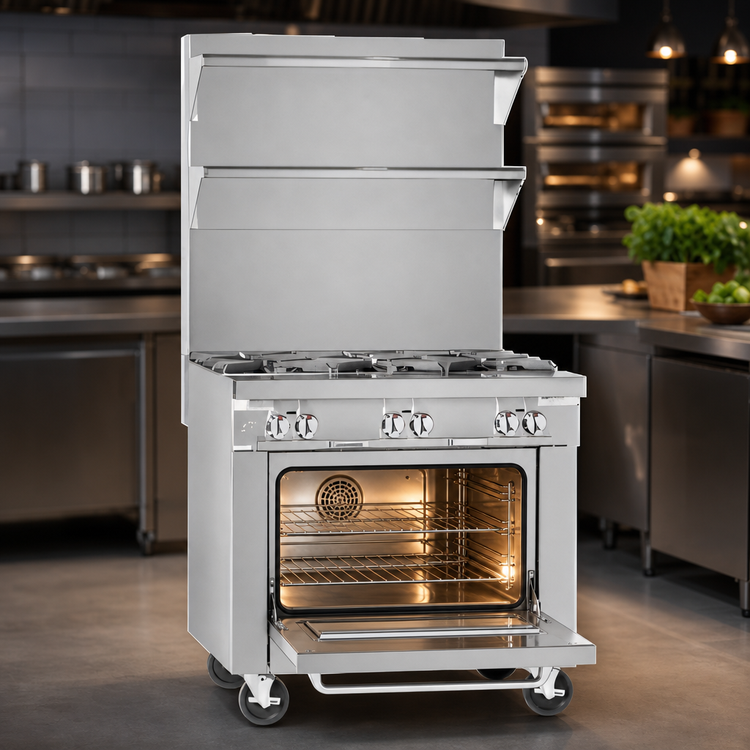 Product image #3 for Southbend Platinum 36-Inch Heavy Duty Sectional Electric Induction Range with TruVection Oven Base, 6 Hobs