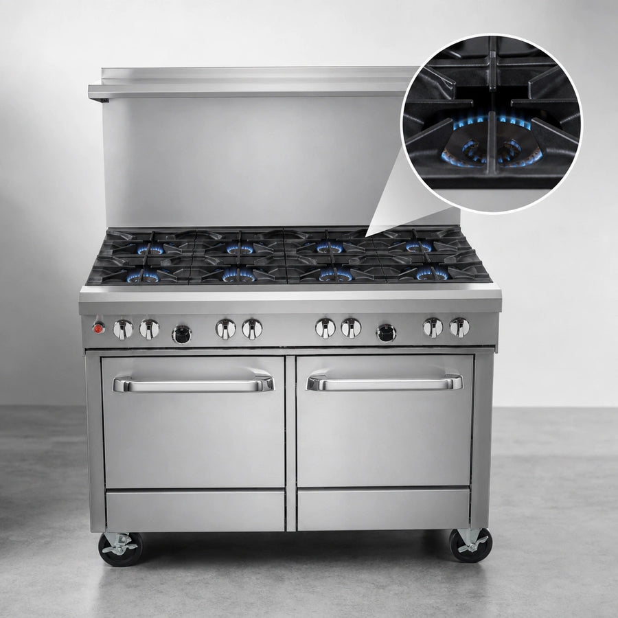 Eight Non-Clog Burners