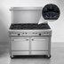 Thumbnail image #3 for Southbend Ultimate 48-Inch Gas Restaurant Range with 8 Non-Clog Burners, Wavy Grates, Convection Oven and Cabinet Base