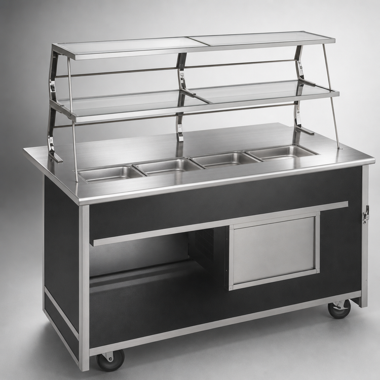 Product image #3 for Atlas Metal BLC-3-RM 3-Pan Mobile Refrigerated Cold Food Serving Counter