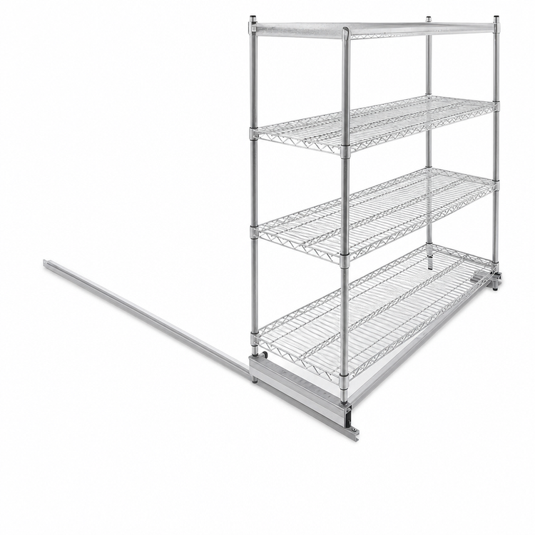 Product image #3 for Eagle Group Floor-Trak Single-Deep 9-Foot Floor Track Kit for Wire Shelving