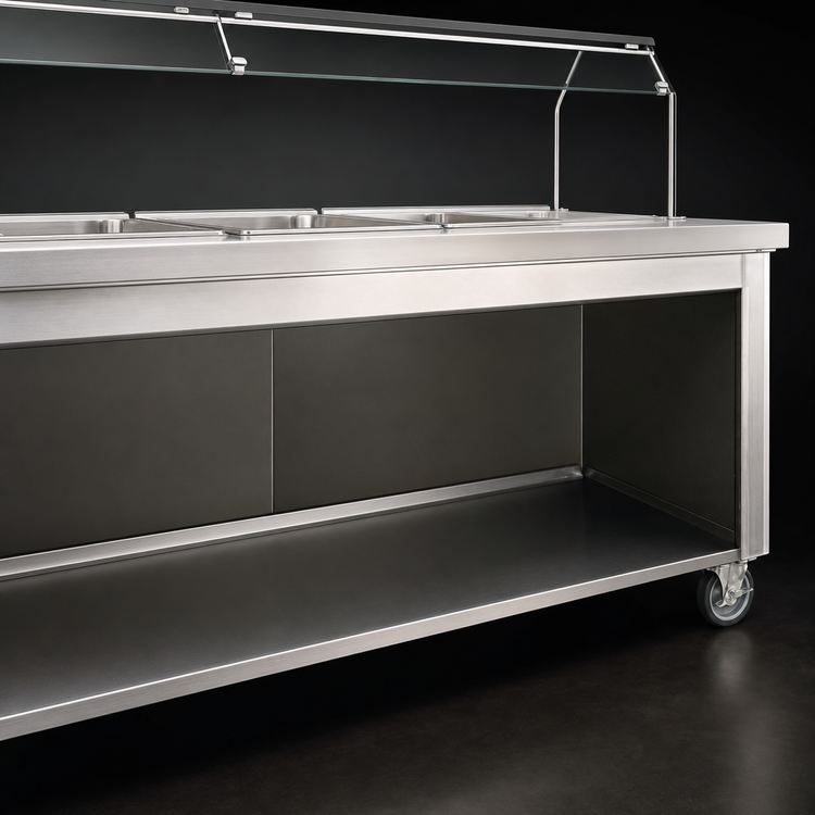 Product image #3 for Vollrath 4-Series Signature Server 74-Inch Open Storage Option with Reinforced Bottom Shelf