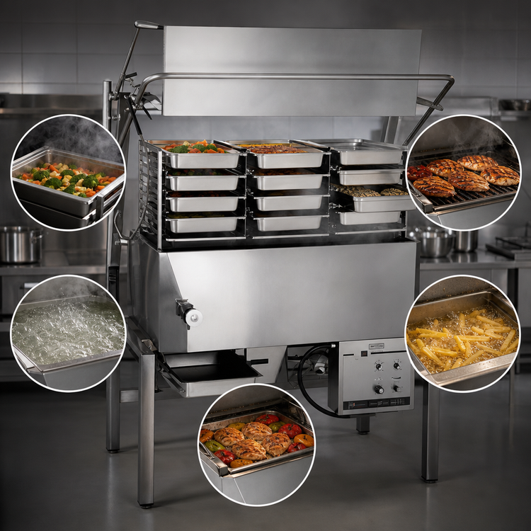 Product image #3 for Legion Skittle 10° Tilt Gas Multi-Function Cooker with 31.2-Gallon Kettle