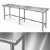 Thumbnail image #3 for Advance Tabco 144 Inch x 24 Inch 16 Gauge 304 Stainless Steel Flat Top Work Table with Galvanized Open Base