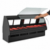 Thumbnail image #3 for Fusion® 148-1/2 Inch Wide Curved-Glass Refrigerated Service Case with Remote DX Refrigeration