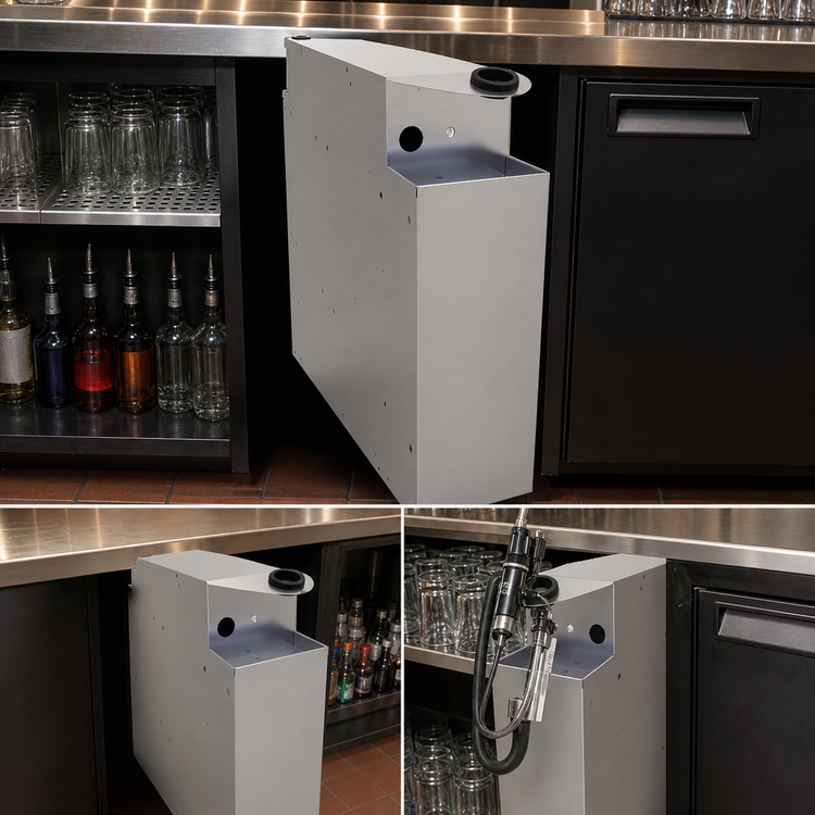 Product image #3 for Glastender SHP-6 6-Inch Pass-Thru Underbar Soda Gun Holder with Integral Drip Pan