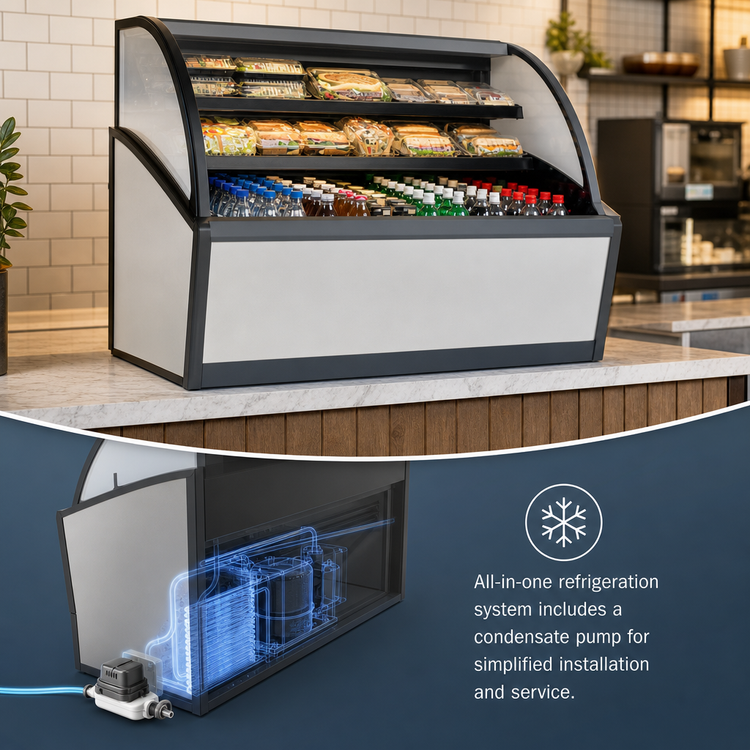 Product image #4 for Federal Industries Low Profile Self-Serve Refrigerated Merchandiser, 60-Inch Self-Contained Countertop Display Case