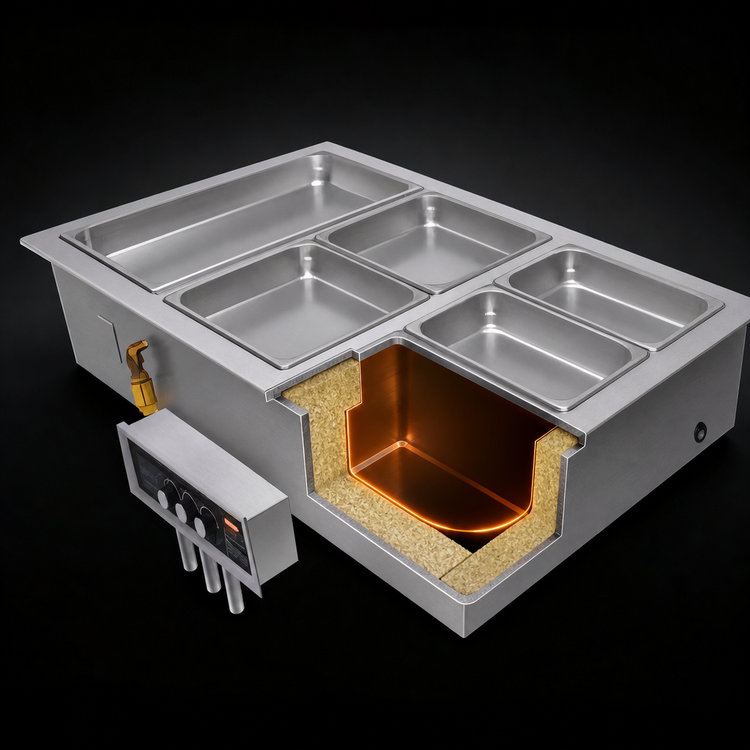 Product image #3 for Hatco HWBLI-4 Drop-In Insulated Heated Well, 4 Full-Size Pan Capacity