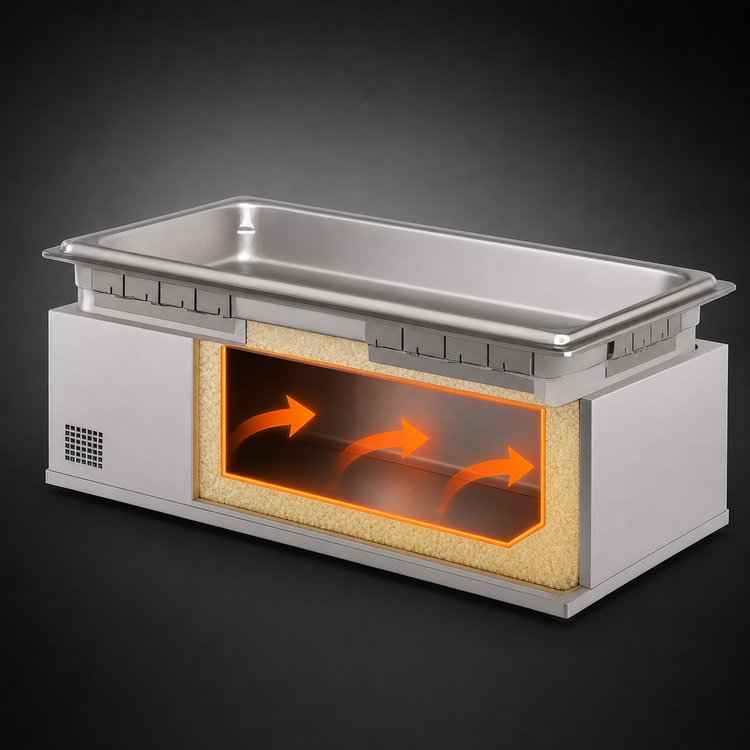 Product image #3 for Hatco HWBI-FUL Drop-In Modular Insulated Heated Well for One Full-Size Pan