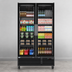Thumbnail image #4 for KoolMore 2-Section Black Glass Door Merchandiser Refrigerator, Bottom-Mount Self-Contained