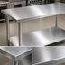 Thumbnail image #3 for John Boos Stallion 120-Inch x 30-Inch 16-Gauge Stainless Steel Top Work Table with Adjustable Undershelf