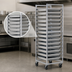 Thumbnail image #3 for New Age Full-Height Open-Side Side-Loading Steam Table Pan Rack for 20 12 x 20 Pans, Aluminum