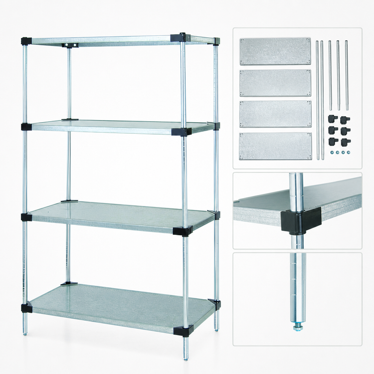 Product image #3 for Quantum Solid Shelving Starter Kit, 30 x 18 x 54 Inches, Stationary