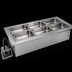 Thumbnail image #3 for Delfield N8887 Drop-In Electric Wet Hot Food Well, Single Tank, 6-Pan Capacity