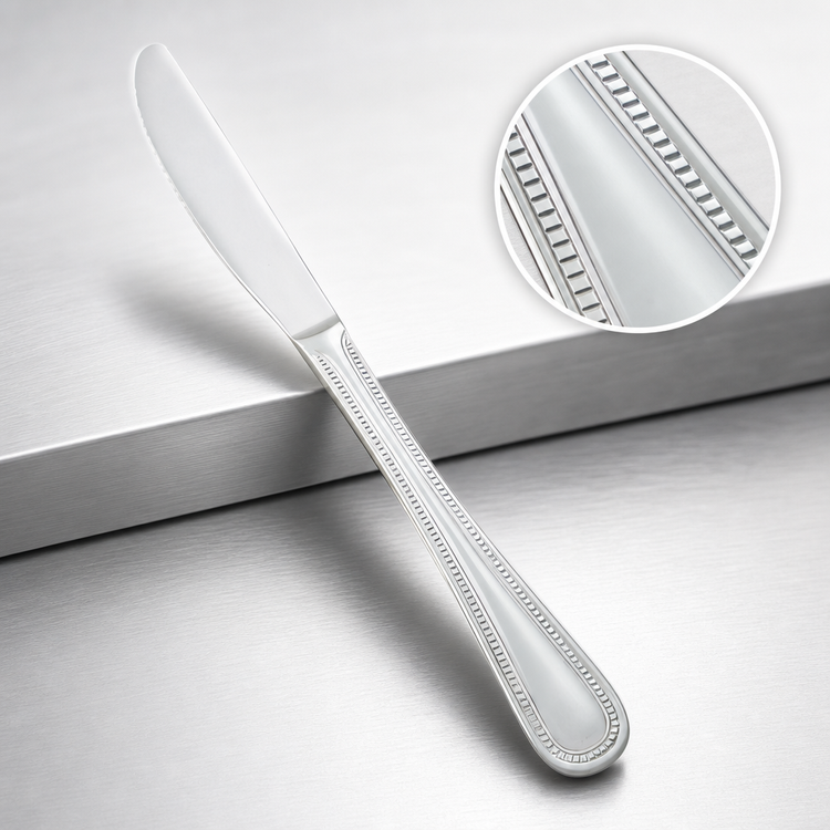 Product image #4 for Winco Dots 8-3/4 Inch Dinner Knife, Heavy Weight, 18/0 Stainless Steel, Mirror Finish