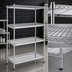Thumbnail image #3 for Steel Works Stainless Heavy Duty 4-Tier Chrome Stationary Wire Shelving Unit, 48 x 21 x 74 Inches