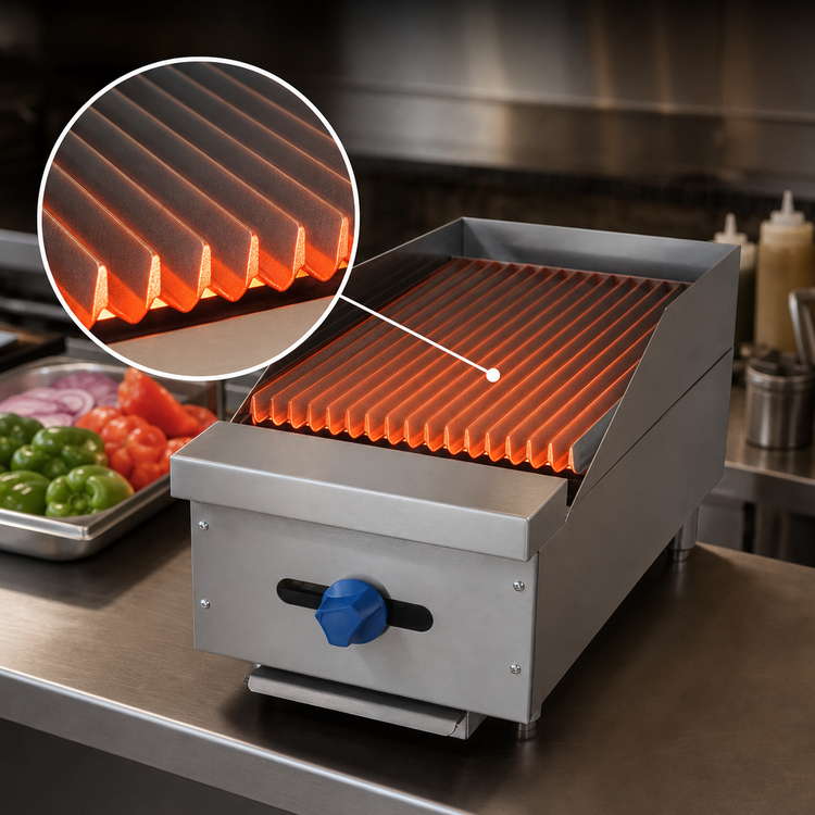 Product image #3 for Comstock-Castle Countertop Gas Radiant Char-Broiler with 12-Inch x 21-Inch Grill Area