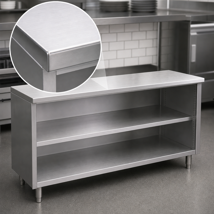 Product image #3 for Spec-Master 96-Inch Wide Plate Cabinet with 4 Hinged Doors and Stainless Steel Top