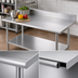 Thumbnail image #3 for 30 Inch x 24 Inch 18-Gauge 400-Series Stainless Steel Work Table with 5 Inch Backsplash and Adjustable Undershelf