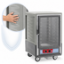 Thumbnail image #3 for Metro C5 3 Series Half-Height Mobile Heated Holding Cabinet with Clear Polycarbonate Door, Gray Insulation Armour