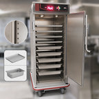 Thumbnail image #3 for Carter-Hoffmann (Middleby) GTH12 Gridless Heated Transport Cart, 12 Sheet Pan/24 Hotel Pan Capacity, Insulated Stainless Steel, AC/DC