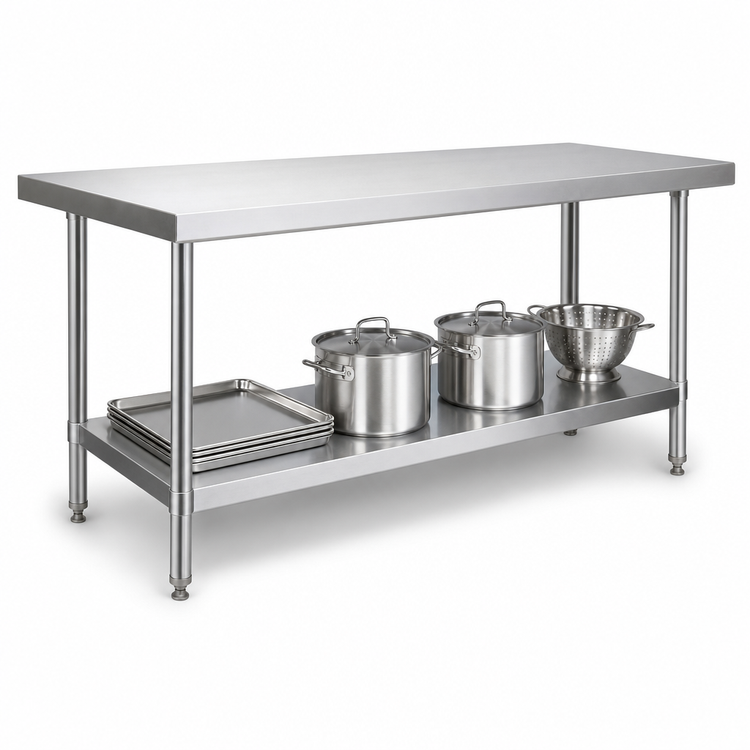 Product image #3 for John Boos 108"W x 36"D Stainless Steel Optional Undershelf for TC and GMT Tables