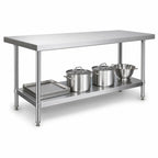 Thumbnail image #3 for John Boos LS20TCA 108"W x 36"D Stainless Steel Optional Undershelf for TC and GMT Work Tables