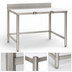 Thumbnail image #3 for Eagle Group 96 Inch x 30 Inch Poly Top Trimming Table with Stainless Steel Deck and 4 Inch Removable Backsplash