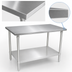 Thumbnail image #3 for John Boos Stainless Steel Top Work Table, 60 x 48 Inches, 14-Gauge, Open Base with Adjustable Undershelf