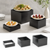Thumbnail image #3 for American Metalcraft Geo 3-Piece Square Buffet Riser Set, Stainless Steel, Satin Black Finish