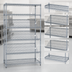 Thumbnail image #3 for Quantum Chrome-Plated 5-Shelf Slanted Shelf Cart, 36 x 18 x 69 Inches, 1200 lb. Capacity