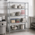 Thumbnail image #3 for EAGLEbrite 4-Tier Stationary Wire Shelving Starter Unit, 24 x 24 x 63 Inches, Zinc Finish