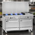 Thumbnail image #3 for Southbend Ultimate 60-Inch Gas Restaurant Range with 4 Burners, 36-Inch Griddle, Convection Oven, and Cabinet Base