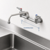 Thumbnail image #3 for T&S Brass Double Wall-Mount Pantry Faucet with 12-Inch Swing Nozzle