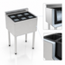 Thumbnail image #3 for Perlick 12-Inch Wide Stainless Steel Freestanding Insulated Ice Chest with 6 Bottle Wells, Legs, and 6-Inch Backsplash