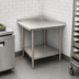 Thumbnail image #3 for Eagle Group BlendPort® FL Series 30 x 30 Inch Stainless Steel Corner Work Table with Open Undershelf
