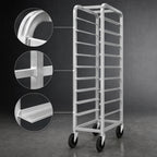 Thumbnail image #3 for Channel Manufacturing 516AP3 6-Platter Aluminum End-Load Rack, Welded, 10.5-Inch Platters, 5-Inch Spacing, Swivel Casters