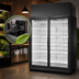 Thumbnail image #3 for True TRM Series Two-Section Medium Temperature Glass Door Retail Merchandiser, Black Exterior, White Interior
