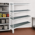 Thumbnail image #3 for Fermostock 4-Tier Perforated Polymer Shelving Unit Expansion Kit, 71 in. H x 26 in. W x 14 in. D, 800 lb. Per Shelf