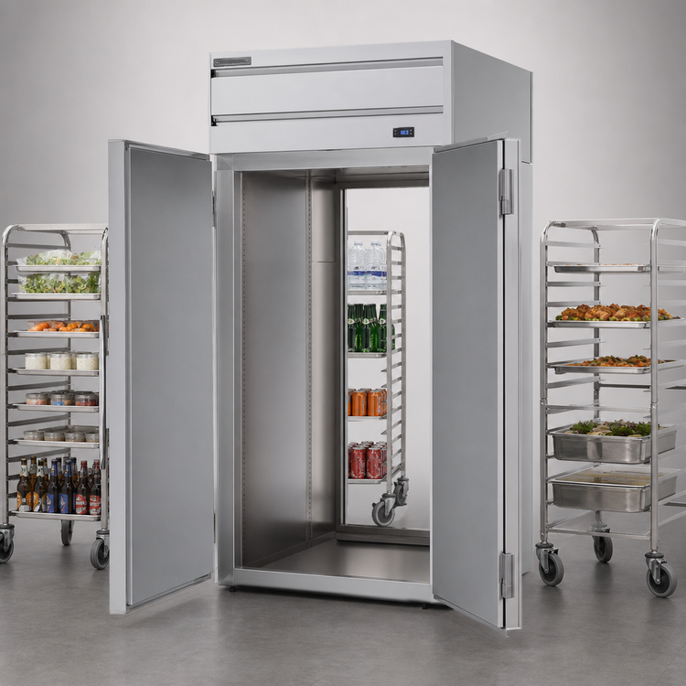 Product image #3 for Beverage-Air P Series Roll-Thru Warming Cabinet, 1-Section, 33.6 Cu. Ft., Full-Height Double Doors