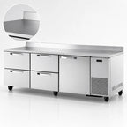 Thumbnail image #3 for True Mfg. - General Foodservice SPEC SERIES TWT-93D-4-HC~SPEC3 Three-Section Stainless Steel Deep Worktop Refrigerator, 1 Door, 4 Drawers